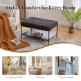 thumbnail image 6 of Tynzuro Rectangle Upholstered Ottoman with Shelf, Soft Plush Storage Bench for Entryway/Living Room, Charcoal, 6 of 6