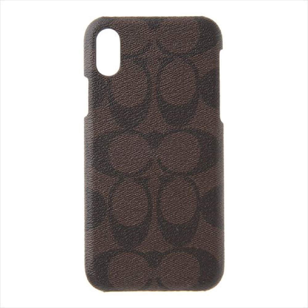 Coach Signature Coated Canvas Phone Case for iPhone XR (Mahogany