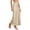 Beige, variant on Women Glossy Satin Side Lace Split Maxi Skirt High Waist Flowy A Line Elegant Long Bottom 1PC S-M-L-XL Plus Size Friendly