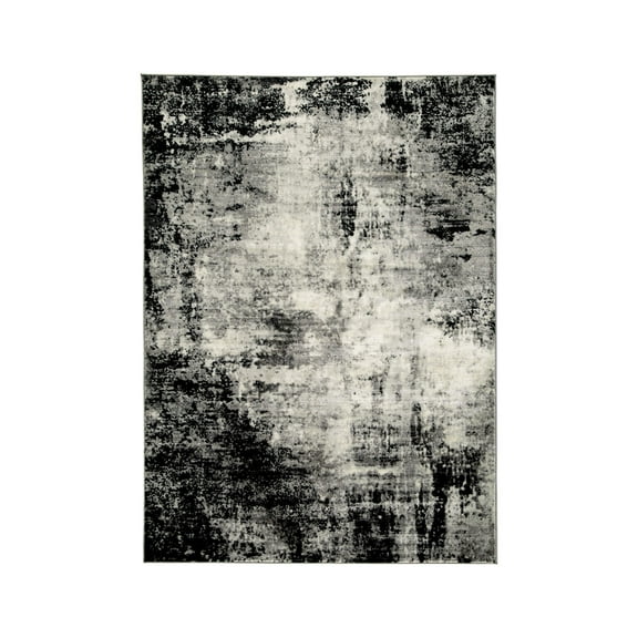 Signature Design by Ashley Contemporary Zekeman 7'10" x 10' Rug Black/Cream/Gray