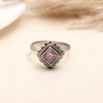 thumbnail image 2 of AG 925 Jewellery Square Purple Amethyst Ring, 925 Sterling Silver, 2 of 2