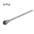 thumbnail image 3 of Uxcell 10 Pack 1/4" (6mm) Head 3/32" (2.35mm) Shank Ball D Shape Double Cut Carbide Rotary Burrs, 3 of 6