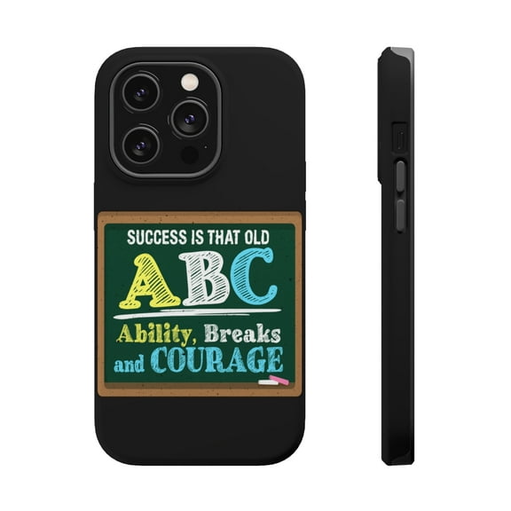 DistinctInk Tough Case for Apple iPhone 15 PRO (6.1" Screen), Compatible with MagSafe Charging - Success Old ABC