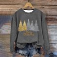 thumbnail image 2 of DianGeFu Womens Sweatshirts Print Long Sleeve Round Neck for 2025 Christmas (Gray,XXXL), 2 of 4