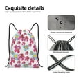 thumbnail image 6 of Kdxio Watercolor Flowers Print Drawstring Backpack Bag,Waterproof Draw String Back Sack, Gym Drawstring Bags Swim Bag For Unisex, 6 of 9