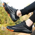 thumbnail image 2 of Yindaity Mens Womens Barefoot Trail Running Shoes Wide Toe Box Zero Drop Cross-Trainer Walking Black,9.5, 2 of 5