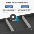 thumbnail image 6 of USYOLUR Weatherproof Raised Garden Bed, Outdoor HDPE Planter Box with Legs, Raised Planter Beds for Garden, Patio, Deck, Balcony (Black), 6 of 8