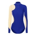 thumbnail image 2 of YONGHS Women's Long Sleeve Ballet Dance Leotards Shiny Rhinestone Bodysuit for Gymnastics  Acrobatics Royal Blue XL, 2 of 7
