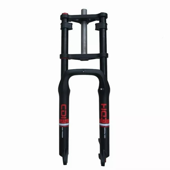 CDH 26X4.0" Fat Tire Bike Fork, Air Suspension Bicycle Fork Double Shoulder 9mm QR, Disc Brake for E-Bike