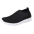 thumbnail image 2 of Zapatillas de deporte Yinane para mujer sin cordones transpirables ligeros Negro 38, 2 of 6