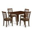 thumbnail image 2 of East West Furniture Norden 5-piece Wood Table and Dining Chairs in Mahogany, 2 of 5