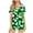 Green, variant on Valentine's Pajamas for Women Heart Printed Casual Lapel Button Short Sleeve Blouse And Short Pants Pajama Sets