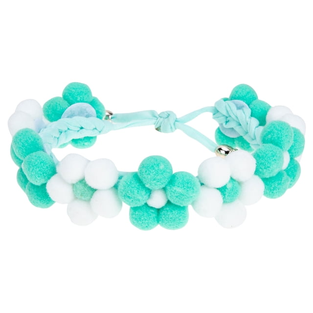 KAKOWELY Delicada corbata para perro, tejida a mano, collar decorativo para gato con diseño de flores