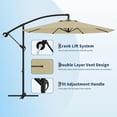 thumbnail image 5 of EastVita 10ft Patio Umbrella with Cantilever Design Cantilever Hanging Umbrella with Crank and Cross Base for Patio GardenBeige, 5 of 5