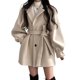 thumbnail image 1 of Gabardina informal para mujer, abrigo cálido, chaqueta larga de invierno, prendas de vestir, 1 of 3