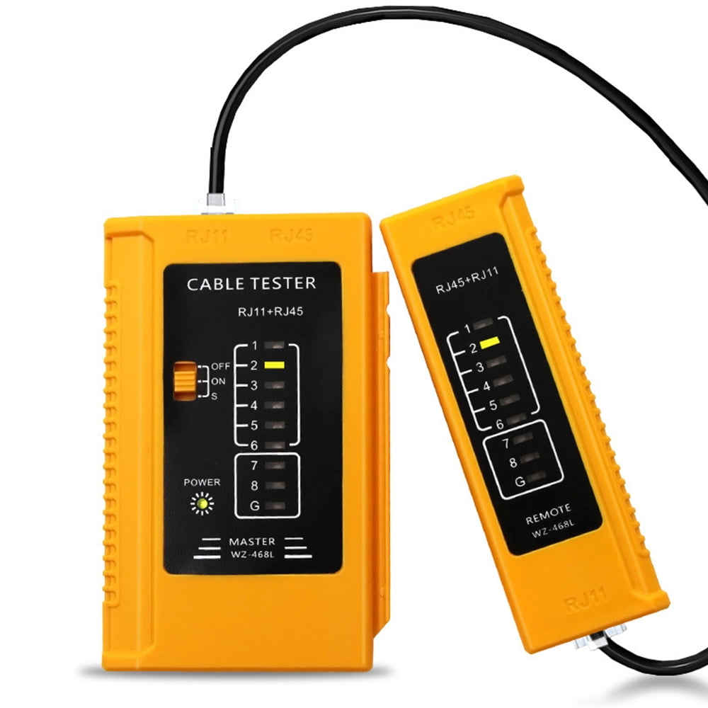 VC468 RJ45+RJ11 LAN Network Line Wire Cable Tester Mainly Used in LAN Fault Detection Maintenance and Integrated Wiring Construction Network Cable Tester 