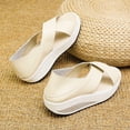 thumbnail image 4 of Verano Color sólido Suave antideslizante Mujer Cuña Columpio Zapato Mujer Zapato Flip Flop Wmkox8yii  shjk2057, 4 of 4