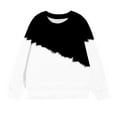 thumbnail image 4 of ZCFZJW Kids Color Block Printed Sweatshirts Cute Boys Girls Long Sleeve Crewneck Pullover Tops Loose Fit Casual Graphic T-Shirts White 3-4 Years, 4 of 5
