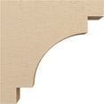 thumbnail image 3 of 6"W x 24"D x 24"H Thin Mediterranean Rough Cedar Woodgrain TimberThane Corbel, Primed Tan, 3 of 6