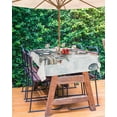 thumbnail image 3 of Fsddascl Blue Truck Christmas Outdoor Tablecloth - 60x120 Inch Rectangle Dining Table Cover, Xmas Balls Snowflake Vintage Waterproof Outdoor Table Cloth with Umbrella Hole & Zipper for Picnic/Patio, 3 of 7