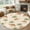 Off-White, variant on Date Coconut Tree Round Area Rug 4ft, Desert Camels Botanical Tropical Beige Washable Non-Slip Circle Rugs for Bedroom Living Room Kitchen, Soft Non Shedding Circle Carpet for Dining Room Dorm