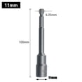 thumbnail image 1 of 100mm Long 6mm-19mm Hexagon Nut Driver Drill Bit Socket Wrench Extension Sleeve, 1 of 8