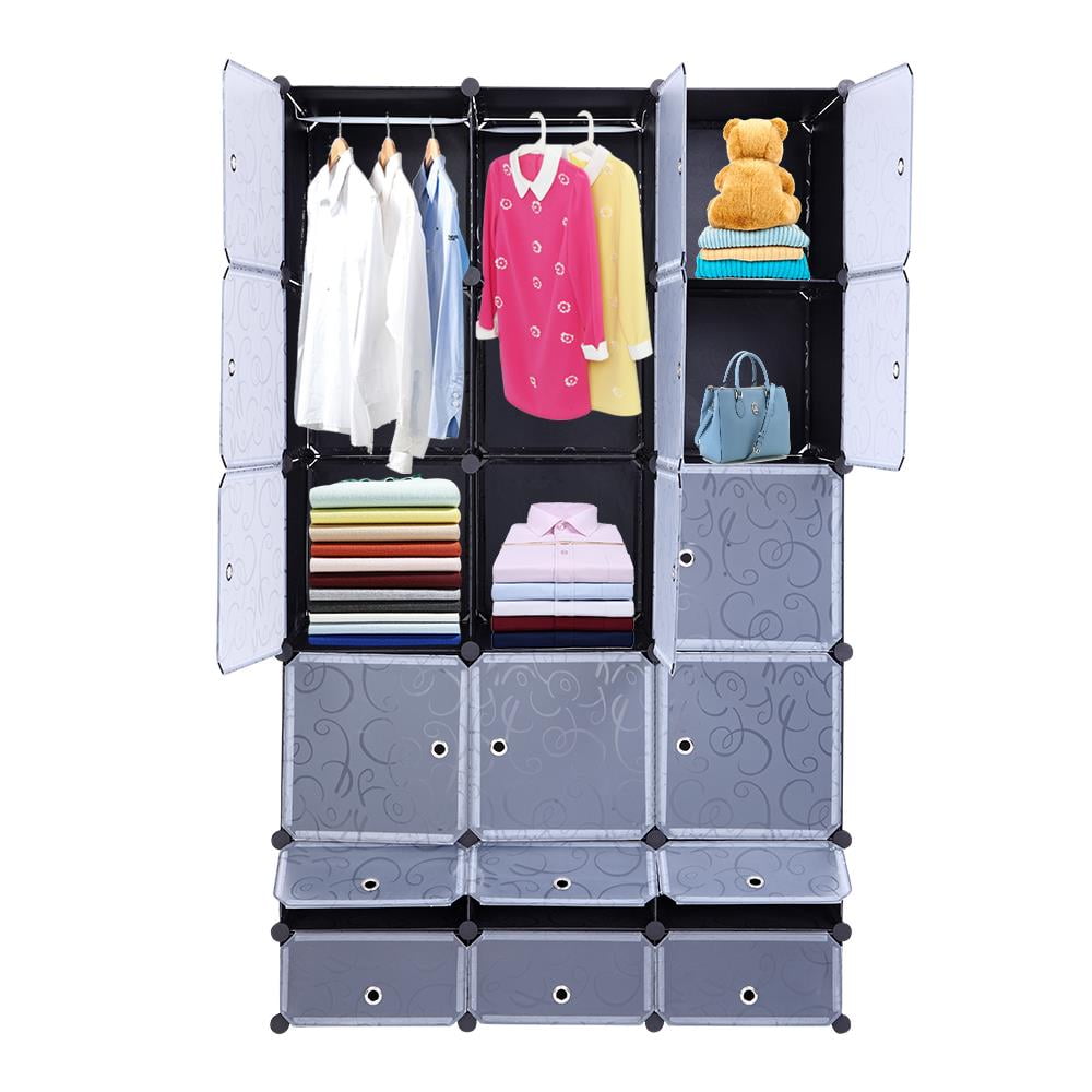 Zimtown Extra Large Wardrobe with Clothes Rod, Furniture for Clothes