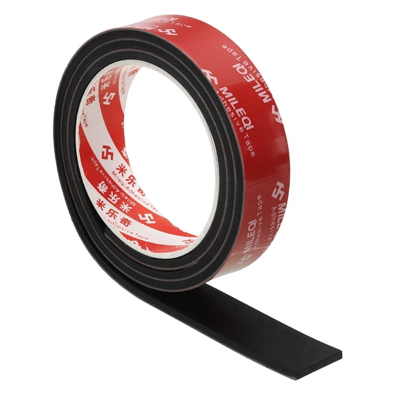 Neoprene Rubber Strips 1" x 3/16" x 3.3FT Adhesive Solid Rubber Sheet