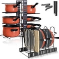 thumbnail image 1 of Estante de Ollas, Organizador Ajustable de 8 Capas para Ordenar Ollas, Sartenes y Tapas, Resistente y Estable para Ahorrar Espacio en Cocina, Facil Ensamblaje(8Capas Vertical), 1 of 13