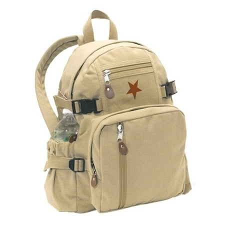 Rothco Vintage Canvas Compact Backpack Khaki