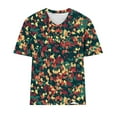 thumbnail image 3 of Hauts d'Été Grande Taille pour Femmes Rondes Manches Courtes T-Shirt Décontracté Mignon Ample Tendance pour Sortir Vert, TG, 3 of 5