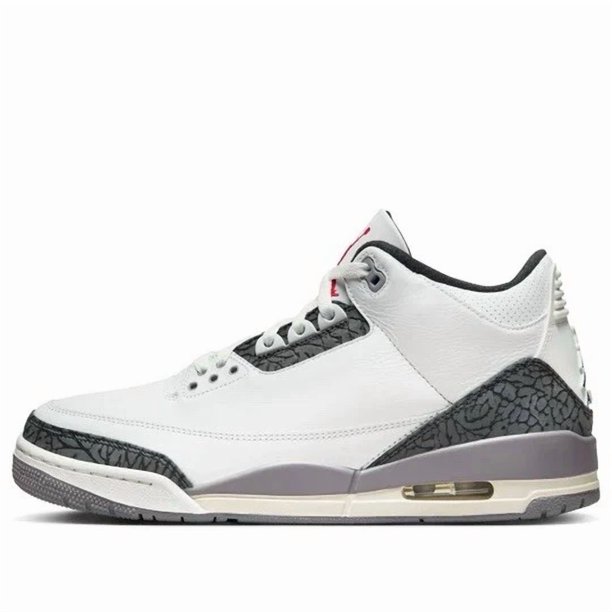 Ni - ke Size 17 Ni - ke Air Jordan 3 Retro Summit White Fire Red Mens Basketball CT8532-106