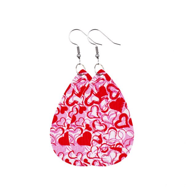 Minnieouse Pendientes de araña Gota de agua de cuero Pendiente de oreja Ángel Estampado Pendiente colgante exagerado Banquete de San Valentín Ropa, zapatos y accesorios Miscelánea tipo 12 Minnieouse AP010117-11