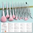 thumbnail image 3 of Juego de brochas de maquillaje Bueart Design Elegant Pink, 15 piezas con soporte, 3 of 7