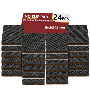 Non slip furniture pads-24 PCs 2 ''furniture grippers hardwood floors, non skid for furniture legs, self adhesive rubber feet, anti slide furniture floors protectors for keep couch stoppers
