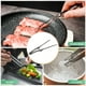 thumbnail image 5 of Uxcell 3 Pcs Pinzas para BBQ Coreanas y Japonesas 11.2" Acero Inoxidable 430 Negro, 5 of 6