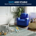 thumbnail image 5 of Flash Furniture Vana Contemporary Blue Vinyl Kids Recliner with Cup Holder and Headrest, 5 of 14