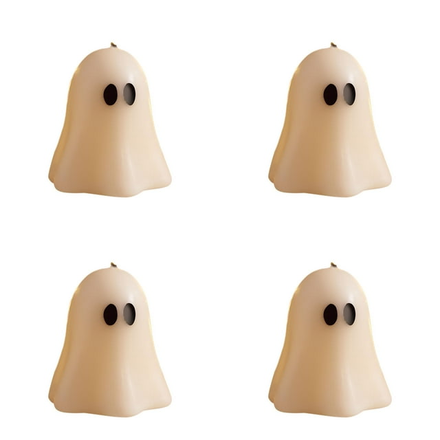 Candles White Decorative Cute Candle Ideal for Parties Home and Table Unique Design for Festive Atmosphere,4-Pack