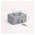 thumbnail image 2 of Metal Cash Box Mini Safe Lock Box Money Bank Metal Coin Bank Security Box Sturdy Cash Portable for Kids Coin Collection ,More Reliable & Robust, 2 of 7