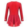 thumbnail image 2 of YONGHS Kids Girls Gymnastics Leotard with Skirts Athletic Dancewear Stage Performance Costume Red 16, 2 of 5