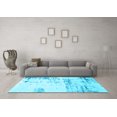 thumbnail image 3 of Ahgly Company Indoor Round Oriental Light Blue Industrial Area Rugs, 8' Round, 3 of 4