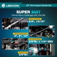 thumbnail image 4 of LIBRATON 3/8" Drive Impact Socket Set, 90PCS SAE & Metric Cr-V Deep & Shallow Impact Driver Sockets with Extension Bars, Ratchet, 4 of 9