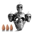 thumbnail image 3 of Candle Light Halloween Party Scary LED Candlestick Light Flameless Plastic Decoration Lamp  Dark Gold, 3 of 8