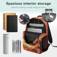 thumbnail image 5 of Bulopur Sporty Boys 17 Inch School Backpack, 4 in 1 Fire Basketball Print Bookbag with Lunch Bag, Water Bottle Holder and Pencil Case for Kids, 5 of 8