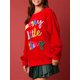 thumbnail image 3 of Sudadera holgada de primavera y otoño para mujer, jersey de cuello redondo y manga larga con bordado de letras navideñas, sudaderas holgadas informales para mujer, 3 of 5