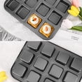 thumbnail image 6 of Linqz 12-Cavity Non-Stick Carbon Steel Brownie Pan, Square Cupcake & Mini Cake Mold with Dividers, Multi-Purpose Baking Tray, 6 of 8