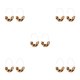 thumbnail image 3 of Jumpingount 1 par de aretes en forma de U con estampado de leopardo para niñas adolescentes Light Tortie tortuga ligera 5piezas Jumpingount CBP234266, 3 of 6