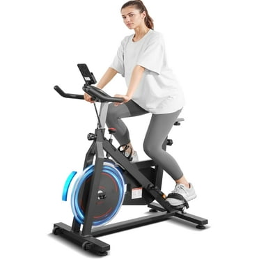 Naipo Exercise Bike Indoor Cycling Bike with 300lbs. Big Seat Cushion for Home Cardio Leg Workout