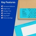 thumbnail image 3 of Avery Printable Rectangle Labels, Bright Blue, 2" x 6", 320ct, 3 of 11