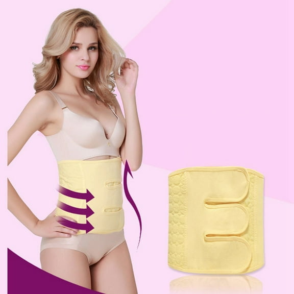 Women's Shapewear Women Postpartum Girdle Corset Recovery Belly Wrap Belt Pregnant Women'S Cotton Postpartum Tape Abdominal,Yellow Women's Shapers 2XL
